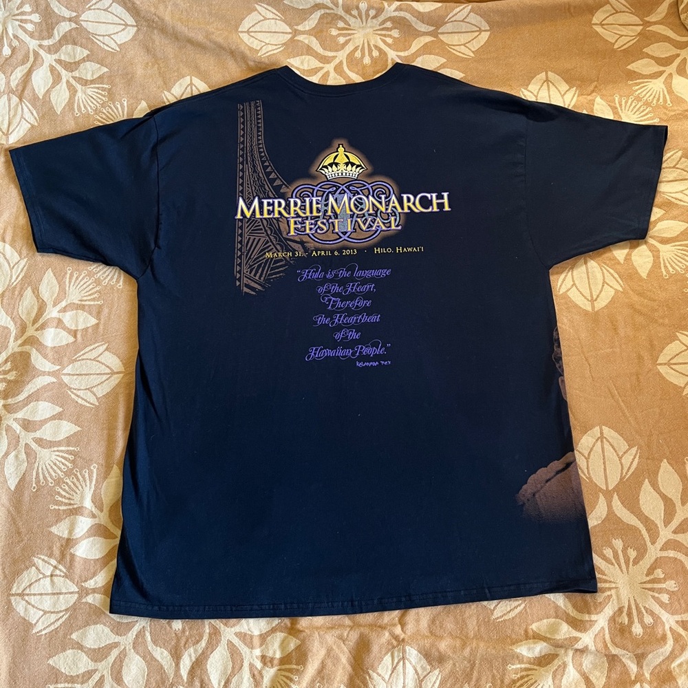 MERRIE MONARCH HULA TEE SHIRT 50th 2XL